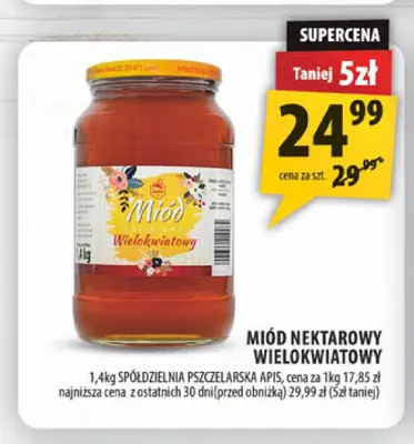 Miód nektarowy wielokwiatowy Apis promocja w Arhelan