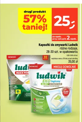 Kapsułki do zmywarki Ludwik Maxx Power All in 1 Lemon promocja w Dealz