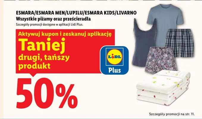 Prześcieradła Livarno promocja w Lidl