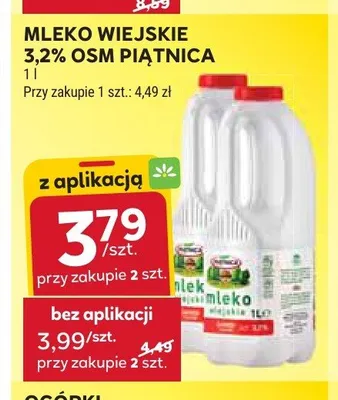 Mleko Wiejskie 3,2% OSM Piątnica promocja w Stokrotka