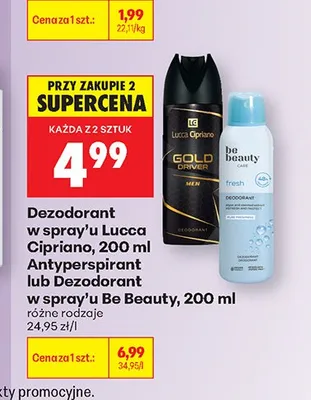 Dezodorant w spray'u Be Beauty promocja w Biedronka