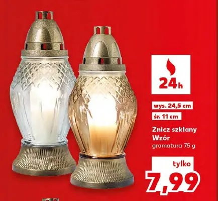 Znicz szklany Wzór promocja w Kaufland