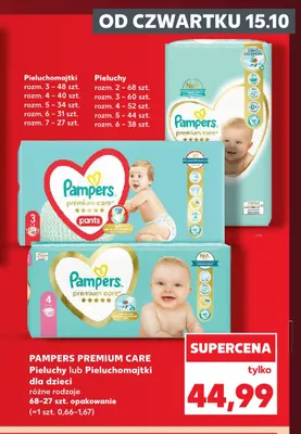 Pieluchomajtki dla dzieci Pampers Premium Care rozm. 5 promocja w Kaufland