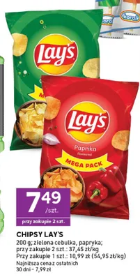 Chipsy zielona cebulka Lay's promocja w Stokrotka