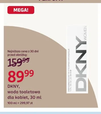 Woda toaletowa dla kobiet DKNY promocja w Rossmann