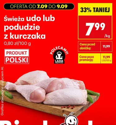 Świeże podudzie z kurczaka promocja w Biedronka