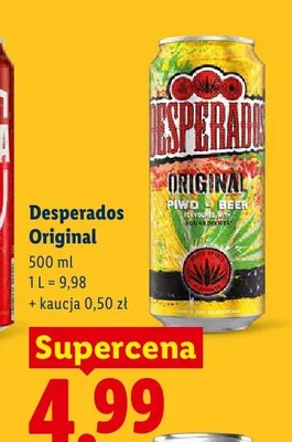 Piwo Desperados Original promocja w Lidl