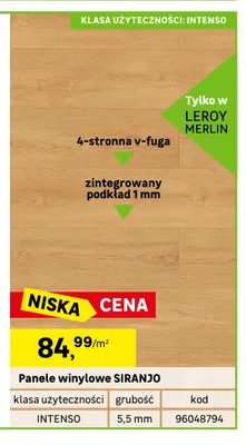 Panele winylowe Siranjo Artens promocja w Leroy Merlin