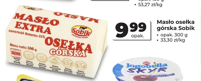 Masło osełka górska Sobik promocja w Odido