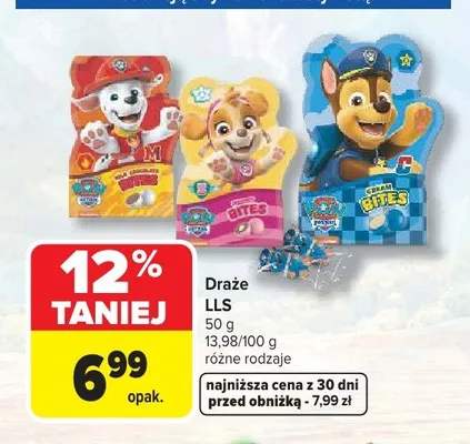 Draże z orzeszkami ziemnymi LLS Paw Patrol promocja w Carrefour