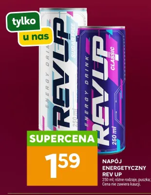 Napój energetyczny Rev Up Sugar Free promocja w Stokrotka
