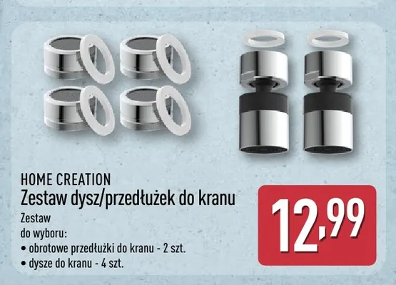 Obrotowe przedłużki do kranu Home Creation 2-pak promocja w Aldi