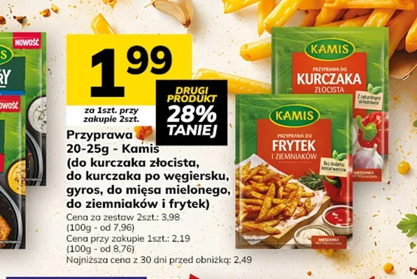 Przyprawa do kurczaka po węgiersku Kamis promocja w Hitpol