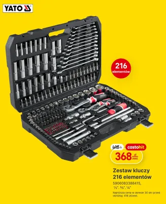 Zestaw kluczy 216 elementów promocja w Castorama