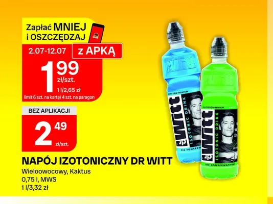 Napój izotoniczny Dr Witt wieloowocowy promocja w Chorten
