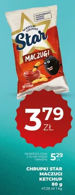 Chrupki Star Maczugi o smaku ketchup promocja w Duży Ben