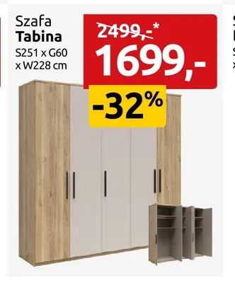 Szafa Tabina promocja w Black Red White