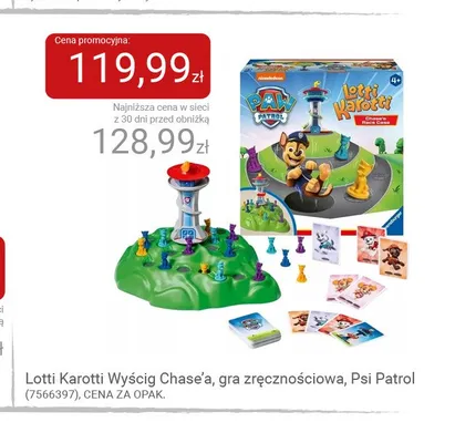 Gra zręcznościowa Lotti Karotti Wyścig Chase'a Psi Patrol Ravensburger promocja w Smyk