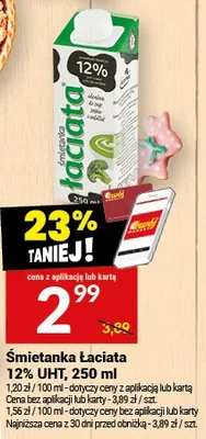 Śmietanka Łaciata 12% UHT promocja w Twój Market