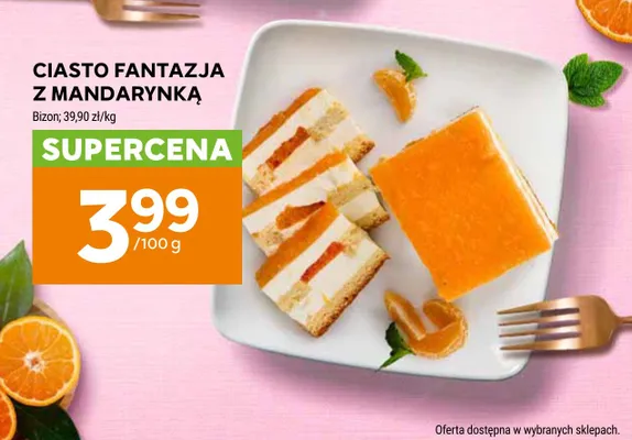 Ciasto Fantazja z mandarynką Bizon promocja w Stokrotka