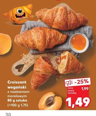 Croissant wegański z nadzieniem morelowym promocja w Kaufland