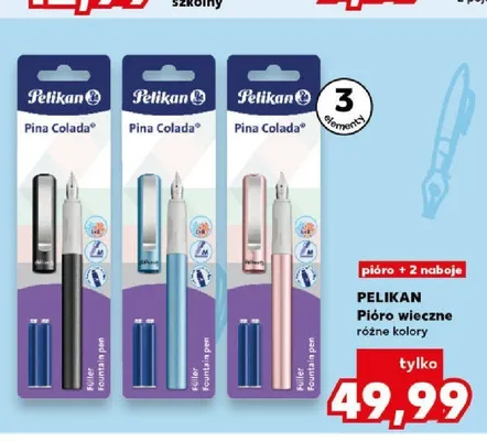Zestaw pióro wieczne + 2 naboje Pelikan promocja w Kaufland