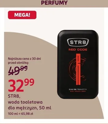 Woda toaletowa dla mężczyzn STR8 Red Code promocja w Rossmann