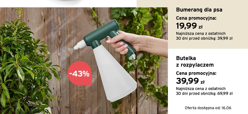 Butelka z rozpylaczem promocja w Tchibo