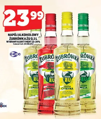 Napój alkoholowy Żubrówka Zu promocja w TOPAZ