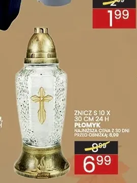 Znicz S 10 30 cm 24h Płomyk promocja w Wafelek