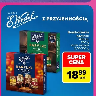 Bombonierka Baryłki whisky E.Wedel promocja w Carrefour