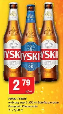 Piwo Tyskie w wybrany asort. butelka zwrotna promocja w Chorten