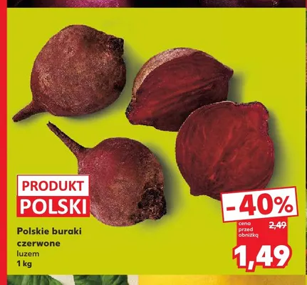 Buraki czerwone polskie promocja w Kaufland