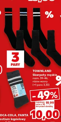 Skarpety męskie Townland 3-pak promocja w Kaufland