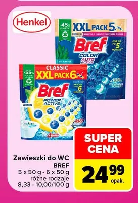 Zawieszki do WC Bref promocja w Carrefour