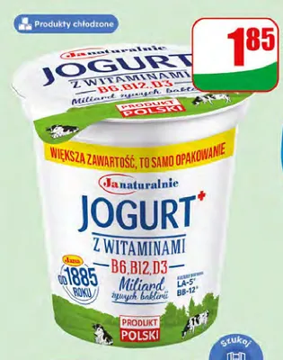 Jogurt naturalny OSM Jana promocja w Dino