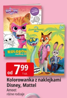 Kolorowanka z naklejkami Disney promocja w Leclerc
