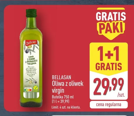 Oliwa z oliwek virgin Bellasan promocja w Aldi