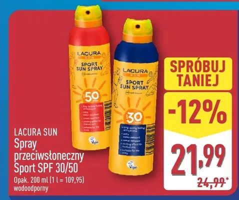 Spray przeciwsłoneczny Sport SPF 30/50 promocja w Aldi