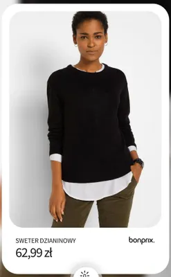 Sweter dzianinowy Bonprix promocja w bonprix