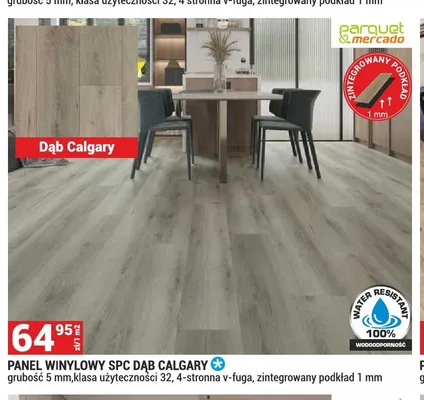 Panel winylowy SPC Parquet & Mercado Dąb Calgary promocja w Merkury Market