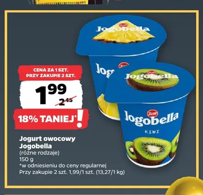 Jogurt owocowy Jogobella promocja w Netto