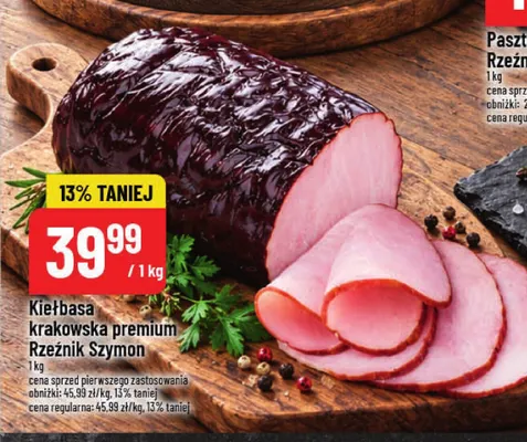 Kiełbasa krakowska premium Rzeźnik Szymon promocja w POLOmarket