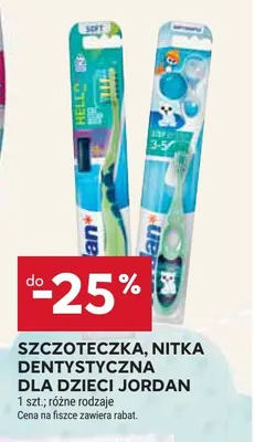 Nitka dentystyczna dla dzieci Jordan promocja w Stokrotka
