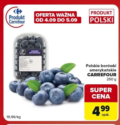 Borówki amerykańskie polskie Carrefour promocja w Carrefour Market