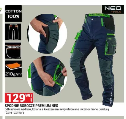 Spodnie robocze Premium Neo Tools promocja w Merkury Market