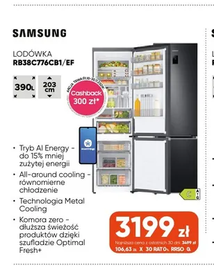 Lodówka RB38C776CB1/EF Samsung promocja w Max Elektro