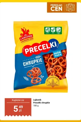 Precelki chrupkie Lajkonik promocja w Dino