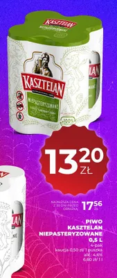 Piwo Kasztelan Niepasteryzowane 4-pak promocja w Duży Ben