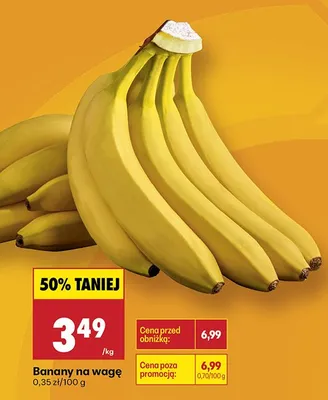 Banany na wagę promocja w Biedronka